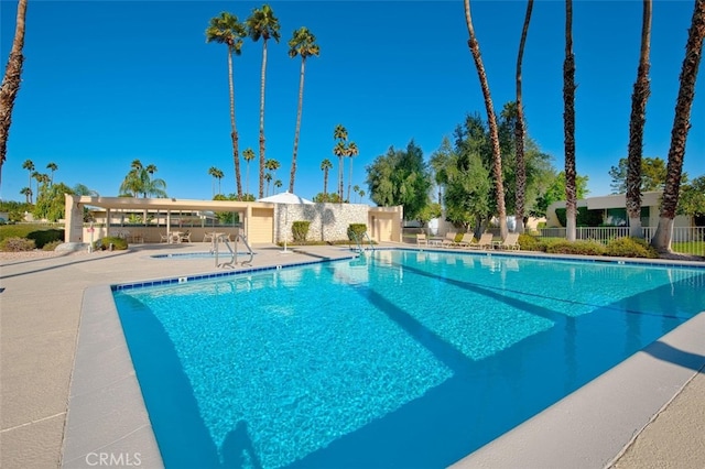 view of pool with a patio area