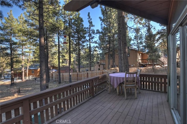 view of wooden deck