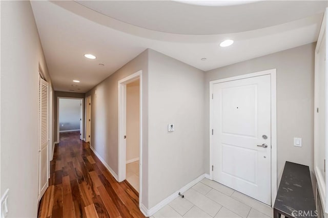 entryway featuring hardwood / wood-style flooring