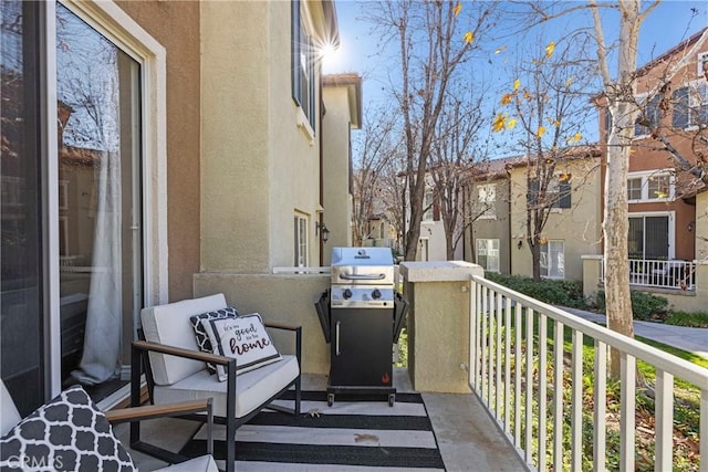 balcony featuring grilling area