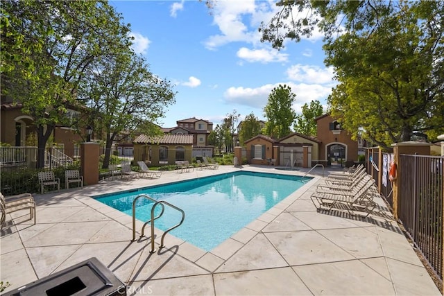 view of pool with a patio