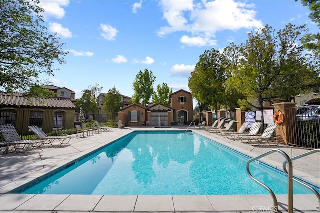 view of pool with a patio area