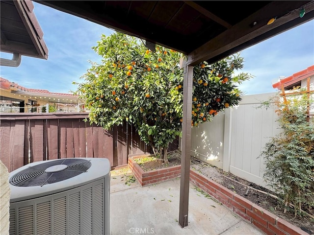 view of patio / terrace with central AC