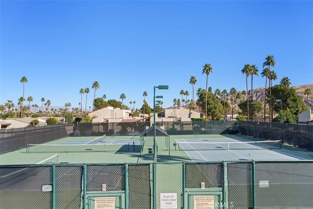 view of tennis court