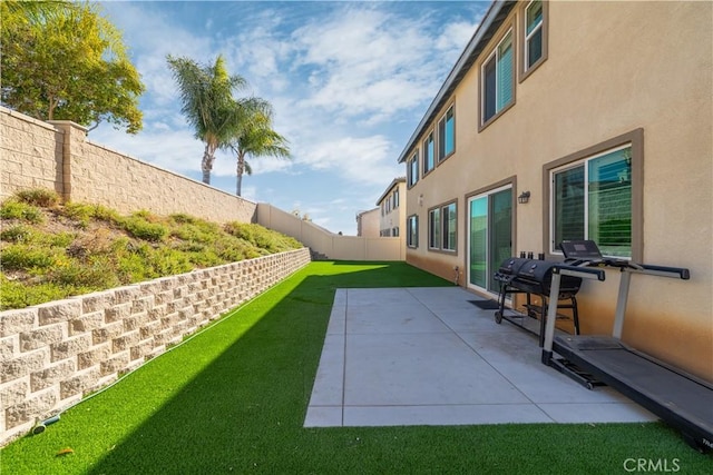 view of yard featuring a patio