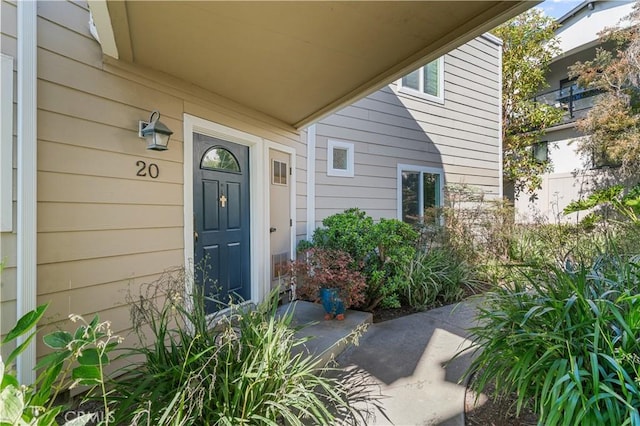 view of doorway to property