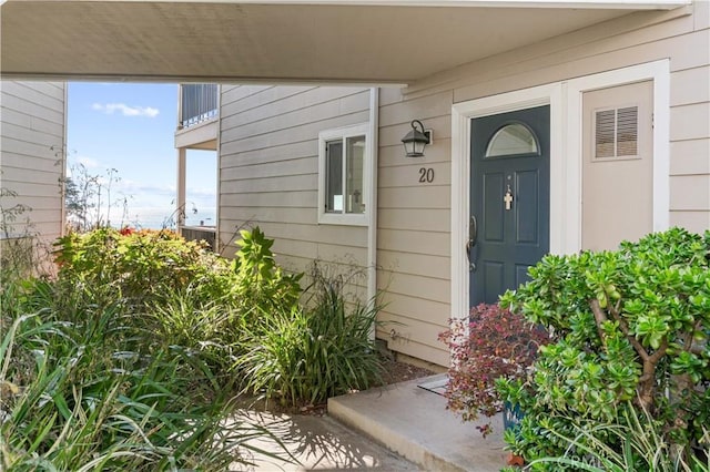 view of doorway to property