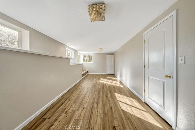 interior space featuring light wood-type flooring