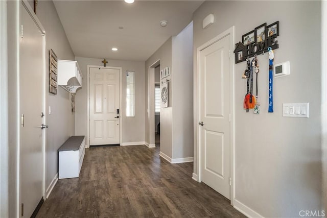 interior space featuring dark hardwood / wood-style flooring