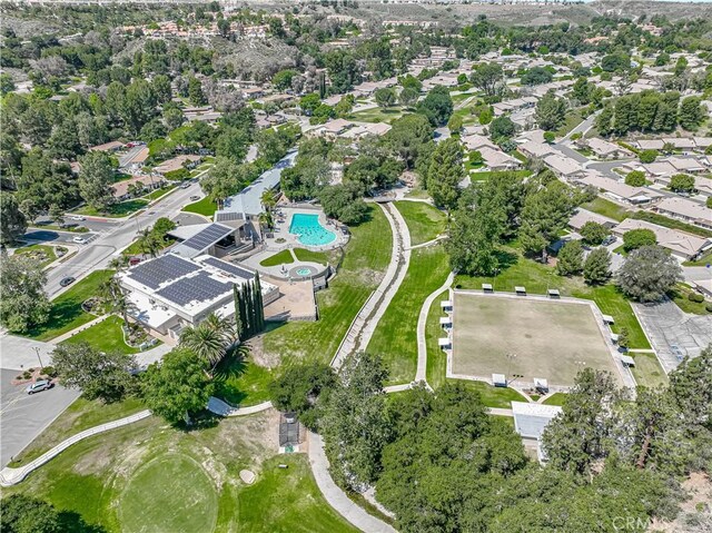 26478 Fairway Cir, Newhall, CA 91321 - aerial overview of property's location with a pool area