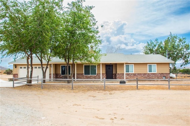 ranch-style house with a garage