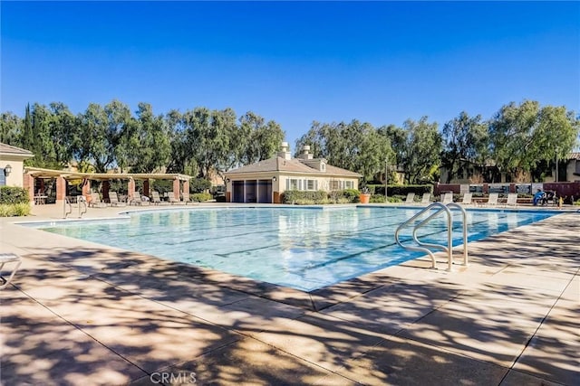 view of pool with a patio area