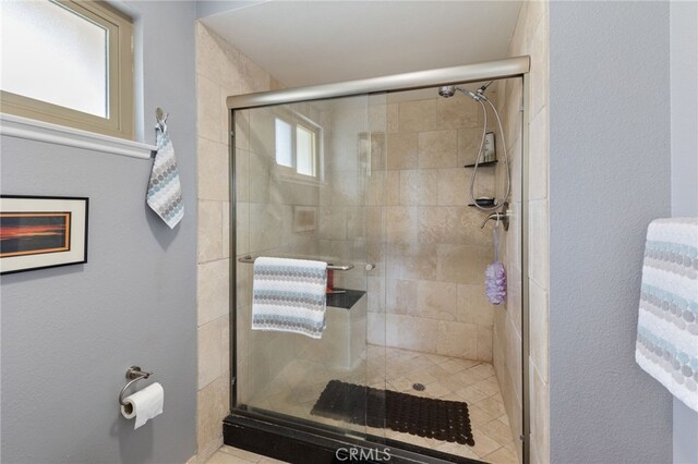 bathroom with walk in shower