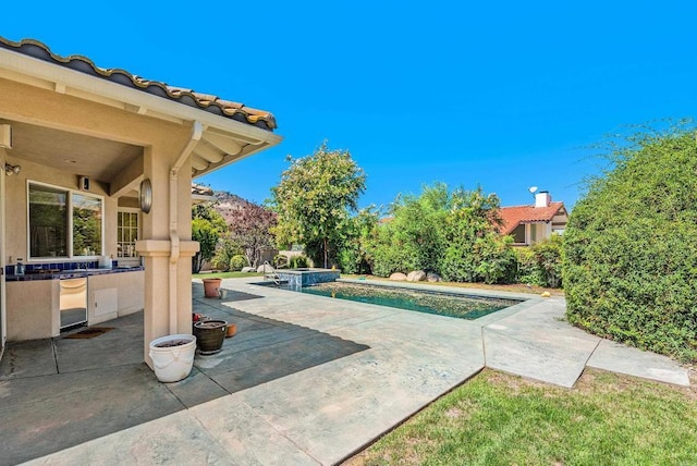 view of pool with a patio