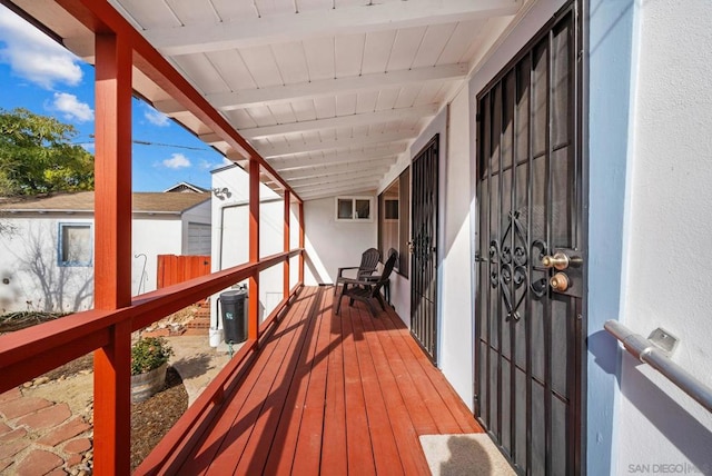 view of wooden terrace