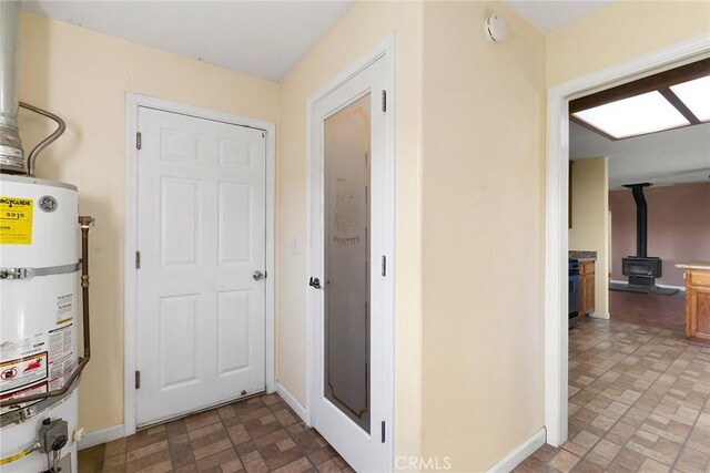 interior space featuring water heater