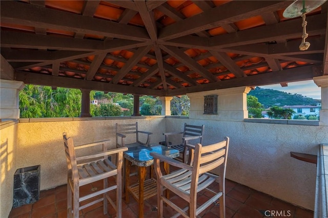 view of patio / terrace with a gazebo