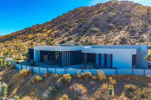 exterior space with a mountain view