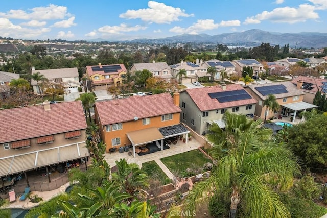 bird's eye view featuring a mountain view