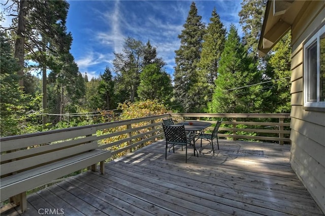 view of wooden terrace