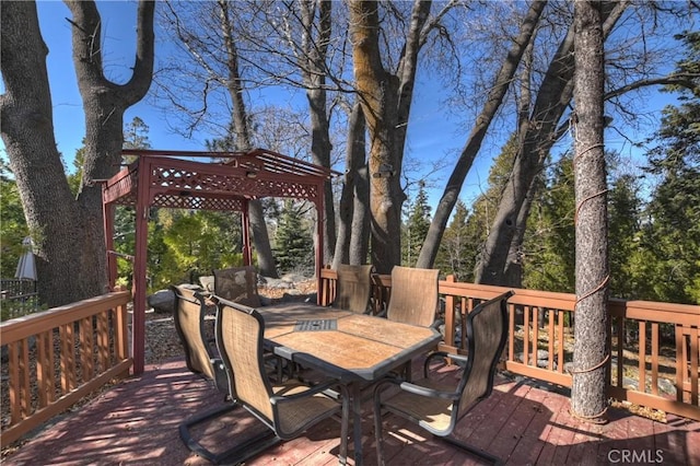 view of wooden terrace