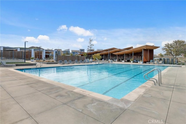 view of pool with a patio area