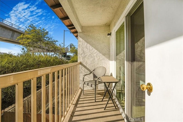 view of balcony