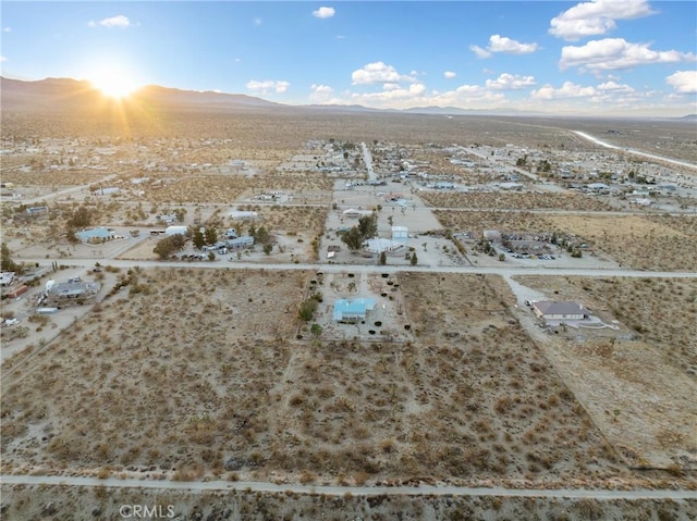 drone / aerial view with a mountain view