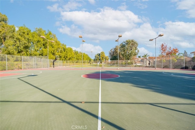 view of sport court