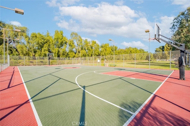 view of basketball court