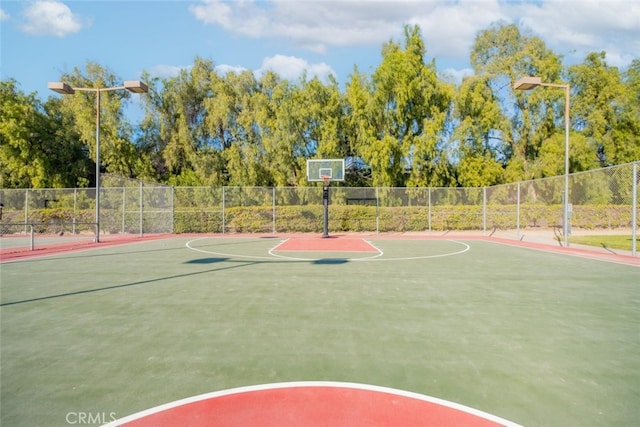 view of basketball court