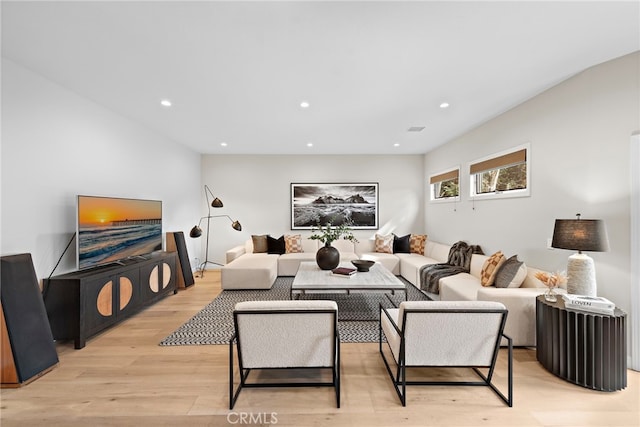 2335 Hillview Dr, Laguna Beach, CA 92651 - living area with light wood-style flooring and recessed lighting