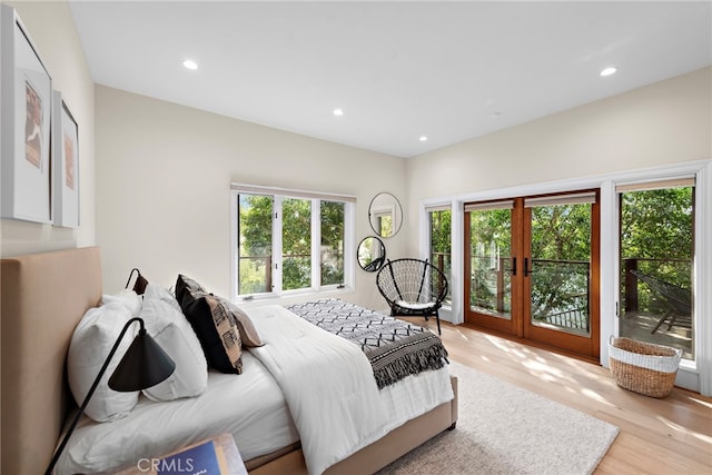 2335 Hillview Dr, Laguna Beach, CA 92651 - bedroom featuring multiple windows, light wood-style floors, and recessed lighting