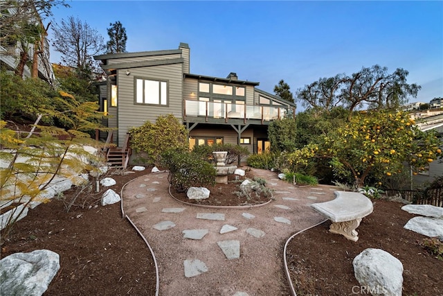 2335 Hillview Dr, Laguna Beach, CA 92651 - rear view of property with stairway