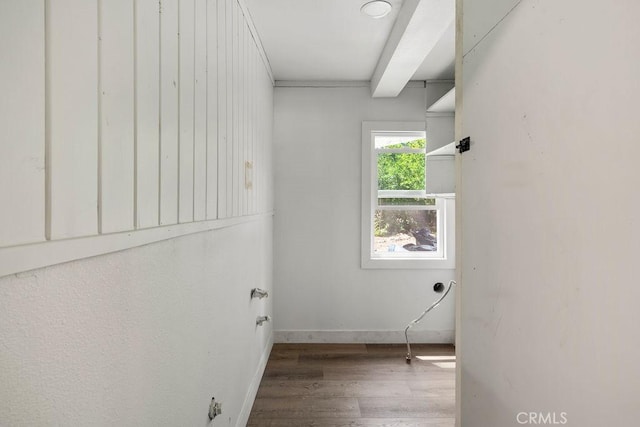 washroom featuring hardwood / wood-style floors