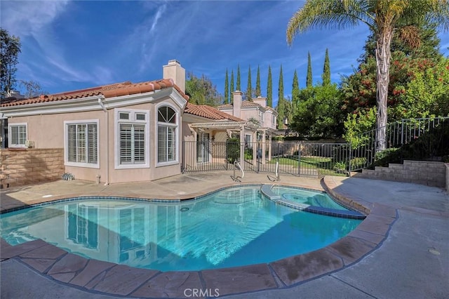 view of pool with a patio