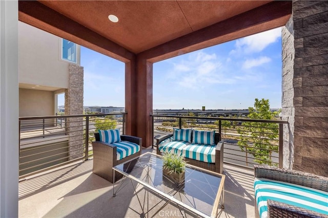 balcony with outdoor lounge area