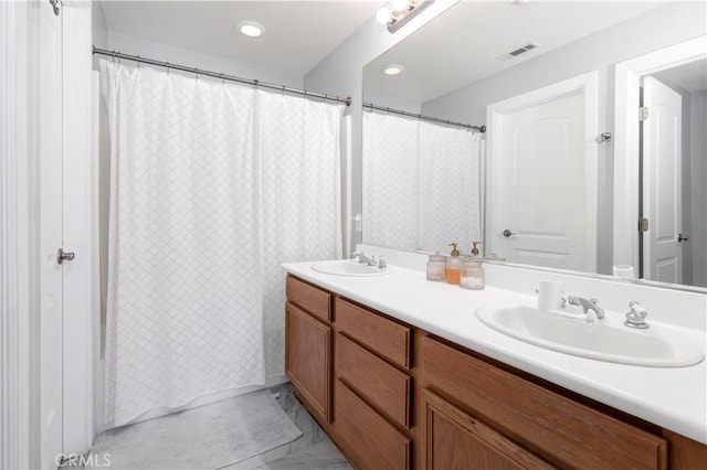 bathroom featuring vanity