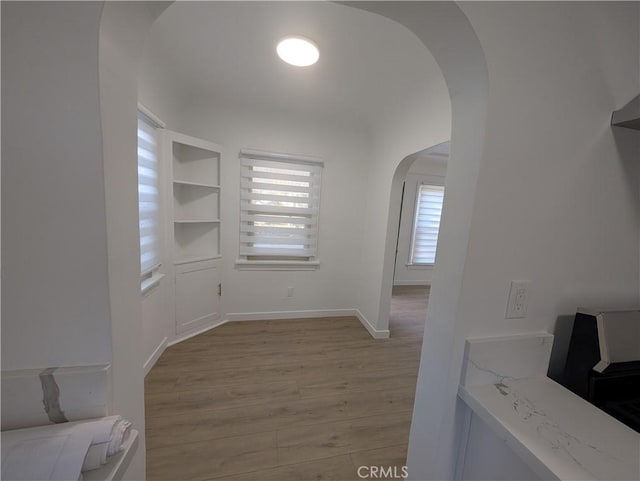 interior space featuring light hardwood / wood-style floors