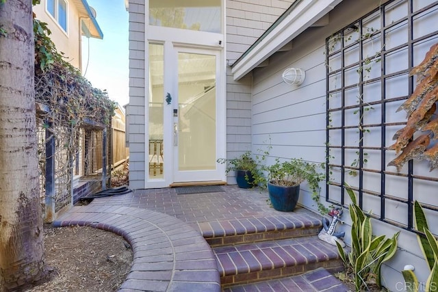 view of doorway to property