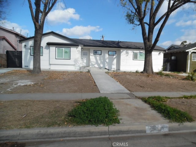 view of single story home