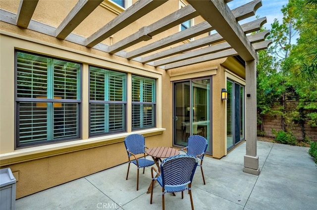 view of patio / terrace with a pergola