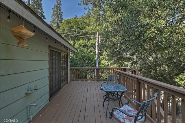 view of wooden deck