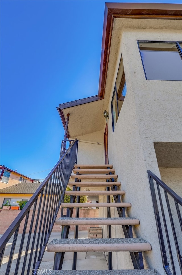 view of stairway