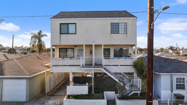 front of property featuring a garage