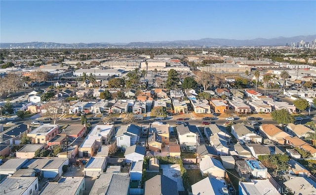 aerial view featuring a mountain view