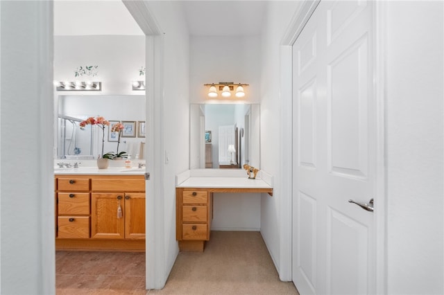 bathroom featuring vanity