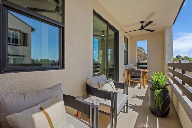 1090 Foothill Blvd, Claremont, CA 91711 - balcony featuring ceiling fan