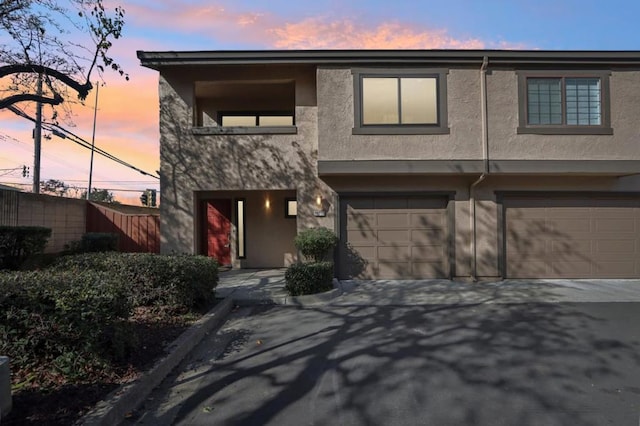 view of front facade with a garage