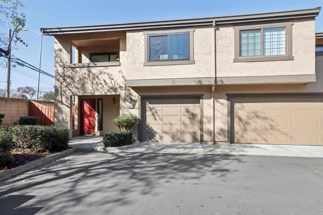 view of property with a garage